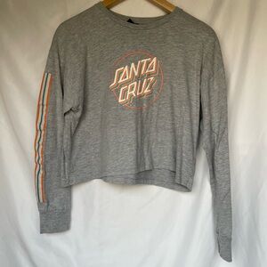 santa cruz long sleeve crop top | women's medium
